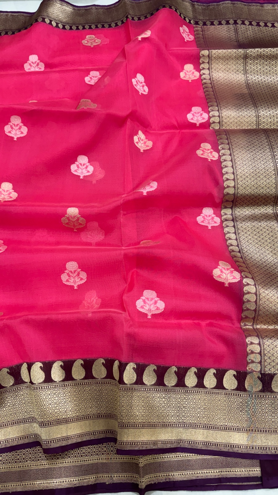 Saree Pure Kadhuan Boota contrast