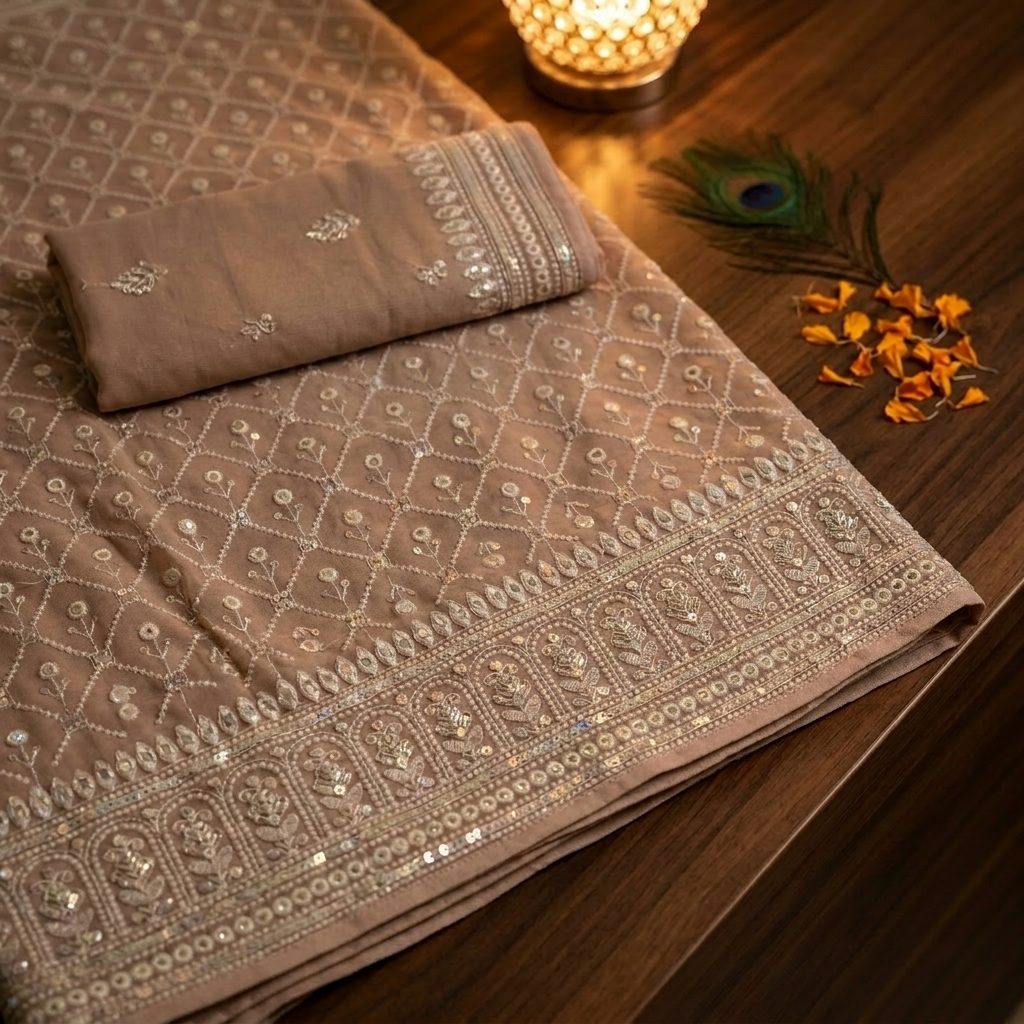 Lucknowi Chikankari / Kashmiri Kashida