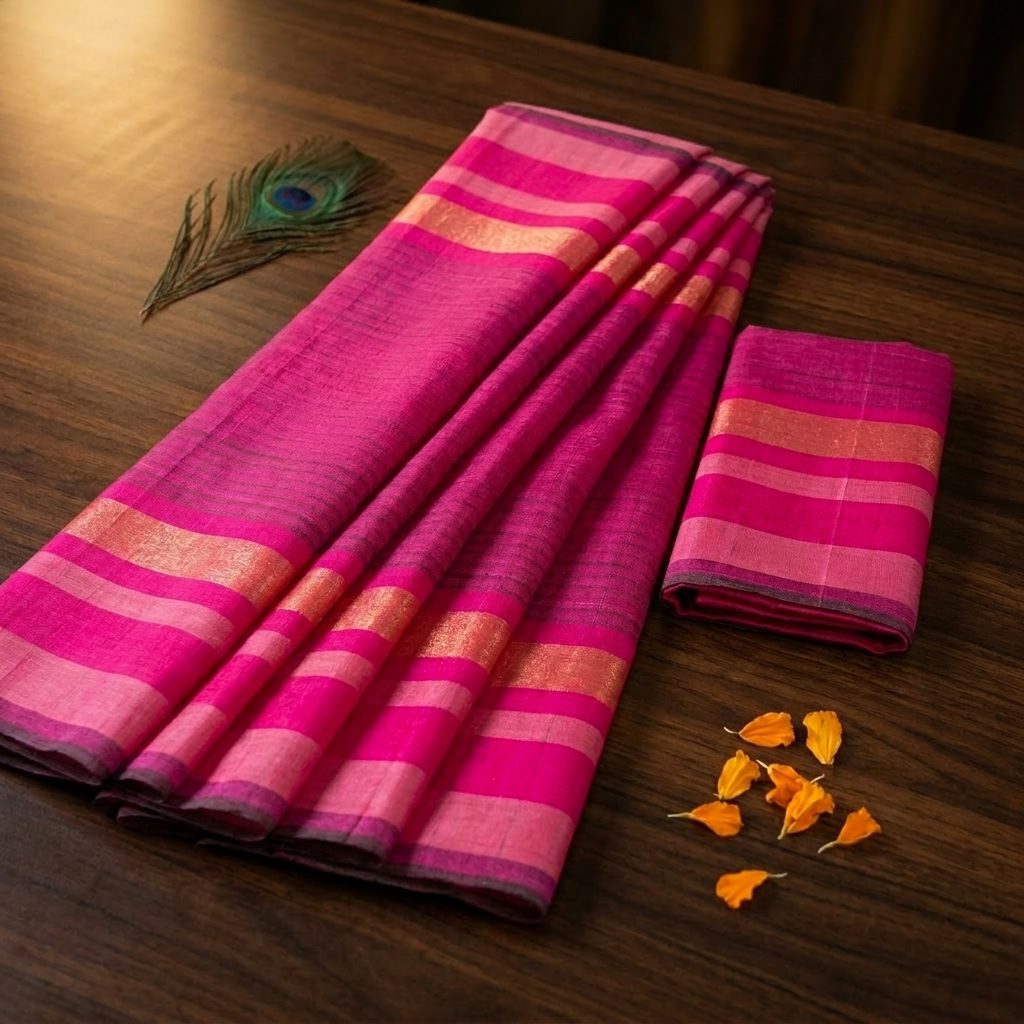 Bengal Striped Cotton-Silk / Bhagalpuri Kaddi Stripes