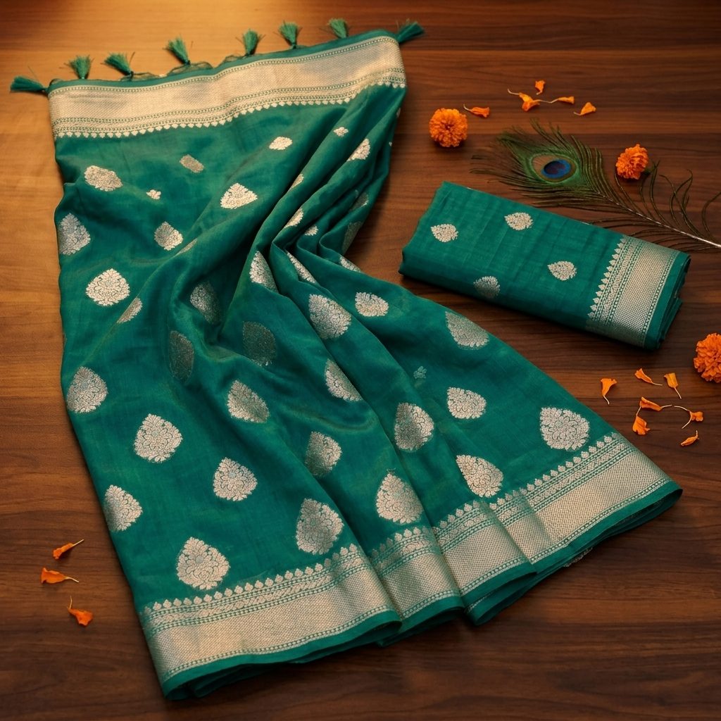 Banarasi Khaddi Georgette (handloom weave from Varanasi)